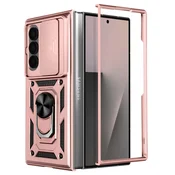 AVIZAR Ohišje za Samsung Galaxy Z Fold 7 z držalom za prstan in pokrovom kamere, Roza, (5000015216)