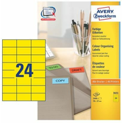 AVERY ZWECKFORM etikete 3451 70X37, rumene, zavitek 100 listov