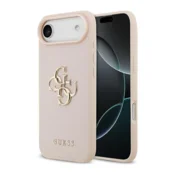Maska Guess Grained Big 4G & Classic Logo za iPhone Air pink