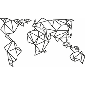 Wallity Zidna dekoracija World Map2, 100x58 cm, 1.5 mm, Crna