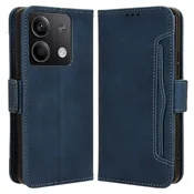 GS Ovitek s preklopom za Xiaomi Redmi Note 13 5G, reža za kartico, moder