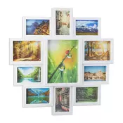 Northix Kolažni okvir za 11 slik, trpežna konstrukcija, prilagodljiv za družinske fotografije