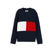 TOMMY HILFIGER Pulover Essential mornarska / rdeča / bela