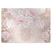 Decormat Podloga za stol White roses 140x100 cm 2 cm