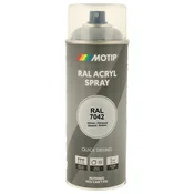 Industrijski akrilni lak sprej RAL HG 400ml Motip - RAL 7042 prometno siva A