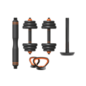 Shopacita Komplet 2 uteži (dumbbell), 2 kettlebell uteži in 1 palice za uteži, 20 KG