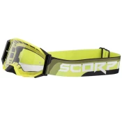 Scorpion E24 fluo žuto-crne motocross naocale s prozirnim pleksiglasom