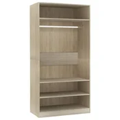 Vidaxl Garderobna omara sonoma hrast 100x50x200 cm iverna plošča
