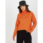 RUE PARIS Klasičen ženski pulover Abia temno oranžna Universal