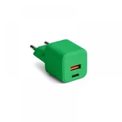 FOREVER Forever, Napajalnik USB-C PD 30 W in USB-A 18 W QC GaN iz kolekcije Colorum, Zelena, (5000497786)