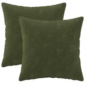 vidaXL Prevleka za blazino 2 pcs HEERLEN Zelena 40 x 40 cm Mikrofibra