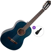Valencia VC204 Basic SET 4/4 Transparent Blue Klasicna gitara