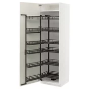 METOD Visoki element s izvlacnim fiokama, bela/Veddinge bela, 60x60x200 cm