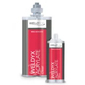 Wiko Weldyx Acrylate Clear 50 ml dvokomponentno akrilno lepilo za toge spoje, hiter čas obdelave, enostaven nanos