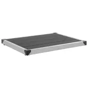 vidaXL Podastavek za zunanji tuš WPC nerjaveče jeklo 80x62 cm siva