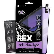 Sturdo Rex zaščitno steklo proti modri svetlobi iPhone 16 Pro Max, celotno - črno