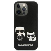 Karl Lagerfeld zaščitni ovitek Karl and Choupette Black, Iphone 13/13 Pro