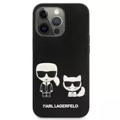 Karl Lagerfeld zaščitni ovitek Karl and Choupette Black, Iphone 13/13 Pro