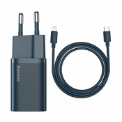 BASEUS Super Si hitri polnilec 1C 20W s kablom USB-C na Lightning 1m (modri)