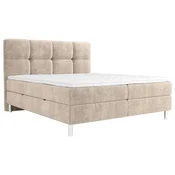 Esposa POSTELJA Z VZMETNICO 160 cm x 200 cm , tekstil rjavosiva