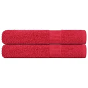 Vidaxl Savna brisače FROGN 2 kosa rdeče 80x200 cm 360 g/m2