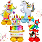 shumee Baloni komplet 4 folija balonov torta darilo zvezda poni za rojstni dan