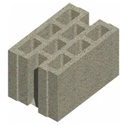 Betonski zidak 23,8 cm x 37,5 cm x 25 cm siv