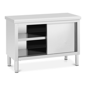 Delovna omara iz nerjavečega jekla - 120 x 50 cm - 330 kg nosilnost - Royal Catering