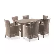 Liowa Set vrtnega pohištva 6+1 cappuccino