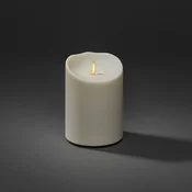 Konstsmide Christmas LED sveča IP44 kremno bela stopljena višina 14 cm - smetana bela - Plastika