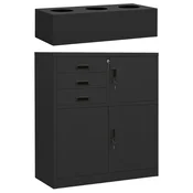 Uredski ormaric sa sadnicom antracit 90 x 40 x 125 cm od celika