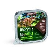 Monge BWild Grain Free Paté Terrine Large Breed - bivol s povrcem 100 g