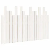 Vidaxl Stensko posteljno vzglavje belo 127,5x3x80 cm trdna borovina