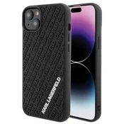 Karl Lagerfeld Karl Lagerfeld 3D Rubber Multi Logo - etui za iPhone 15 Plus (črn)