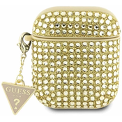 Guess AirPods 1/2 cover gold Rhinestone Triangle Charm (GUA2HDGTPD)