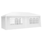 Northix Vrtni paviljonski šotor 3x6 m, odstranljive stranske stene, UV-zaščitni, za zabave, bela