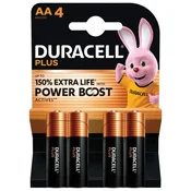 BATERIJA ALKALNA 1,5V AAA PLUS BOOST PK4 DURACELL LR03 BLISTER