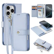 slomart Usnjena torbica Dux Ducis Lawa za iPhone 16 Pro Max z odstranljivo magnetno denarnico - modra
