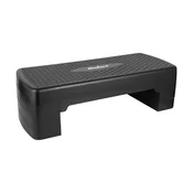 Aerobik i fitness steper, 3 razine, 68cm, crni, REBEL ACTIVE