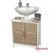 TENDANCE Kupaonski ormaric s 2 vrata i policom Stockhlom 60x30x70cm mdf, bambus-bijela