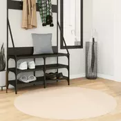 Tepih HUARTE kratkih vlakana mekani i perivi bež O 120 cm