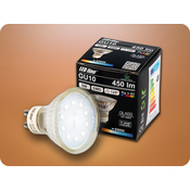 LED line LED žarnica GU10 s srebrnim robom, 5W, 120° [241987] Farba svetla: Hladna bela
