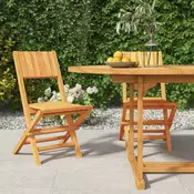 Sklopive vrtne stolice 2 kom 47x61x90 cm od masivne tikovine