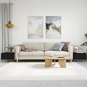 shumee Klubska mizica 2 kosa črna 50x46x35 cm inženirski les