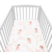 Bombažna rjuha za otroško posteljico New Baby Víly 120x60 cm