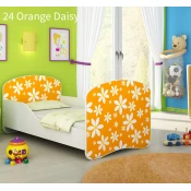 Dječji krevet ACMA s motivom 160x80 cm 24-orange-daisy