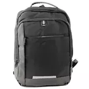 Poslovni nahrbtnik z USB žepom za prenosnik, črne barve, 16 l, 45 cm