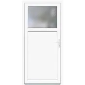 Stranska vhodna vrata iz umetne mase K 301 bela 98 cm x 198 cm desno odpiranje