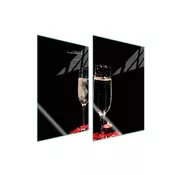 shumee ZAŠČITNI KROŽNIK IZ STEKLENA ZA KUHINJO 2x35x52 ZA VINO