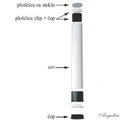 X-PLOŠČICA ZA STEKLO NA OVALNI CEVI